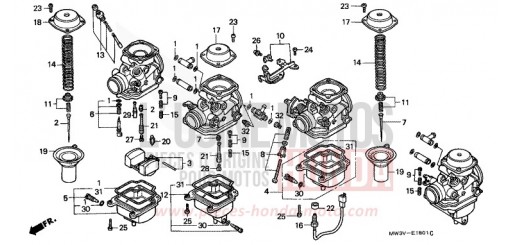 CARBURATORE (PARTI COMPONENTI) CB750F2W di 1998